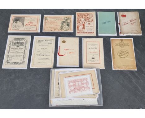 THEATRE:&nbsp;collection of approx 55 items, theatrical interest, to include 19th &amp; 20thc programmes for plays and concer