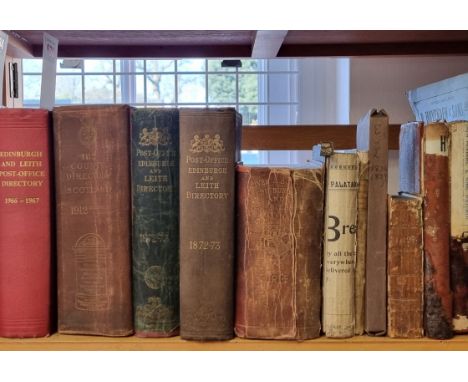 SCOTTISH DIRECTORIES:&nbsp;a collection of 11 volumes, to include Post Office directories for Edinburgh/Glasgow etc, 1825-73,