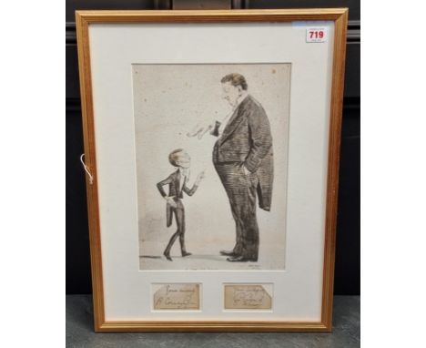 GEORGE GROSSMITH SIGNATURE:&nbsp;Leslie Matthew Ward (Spy) portrait of Corney Graham &amp; George Grossmith, lithograph, 1888
