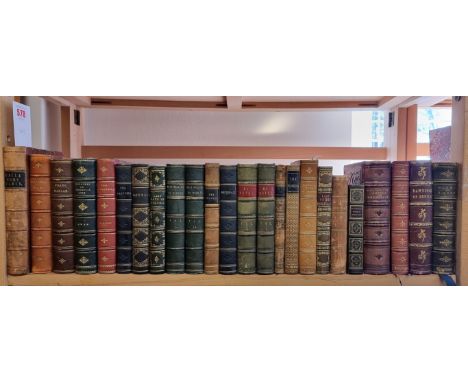 BINDINGS:&nbsp;a collection of 24 19th century bindings across one shelf, history and literature, generally in good condition