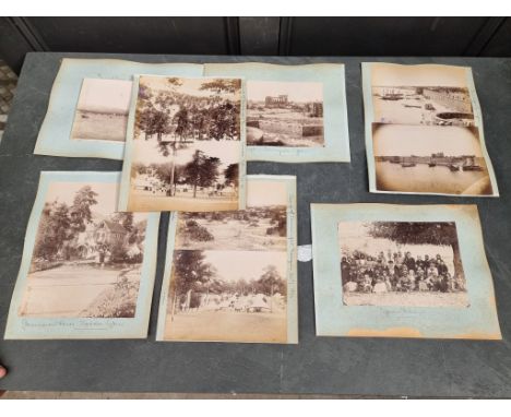 PHOTOGRAPHS:&nbsp;CYPRUS: 17 albumen print views inc. 3 sheet panorama of Limassol, approx 80cm, 19th century, tipped onto bo