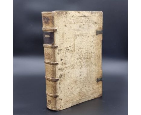 BIBLE:&nbsp;'Biblia. Utriusque Testamenti...': Geneva or Zurich: Robert Stephanus, 1557: volume 1 only, containing books of G