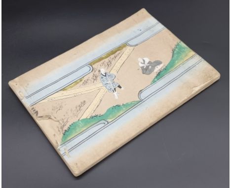 JAPANESE ILLUMINATED MANUSCRIPT:&nbsp;an antique Japanese manuscript, 62 pages of calligraphic text in black ink, 10 full pag