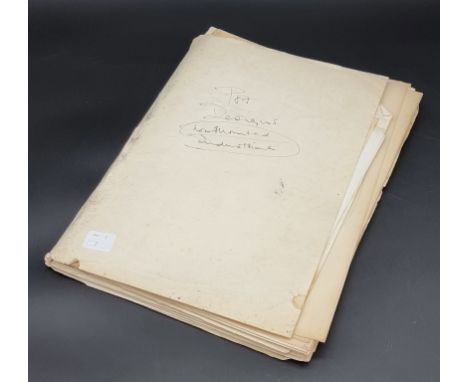 CERAMIC DESIGNS:&nbsp;a folder containing approx 65 watercolour designs for ceramics by Grace L Moody, with some related corr