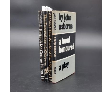 OSBORNE (John &amp; CREIGHTON, Anthony):&nbsp;'Epitaph for George Dillon': London, Faber &amp; Faber, 1958: FIRST EDITION, in