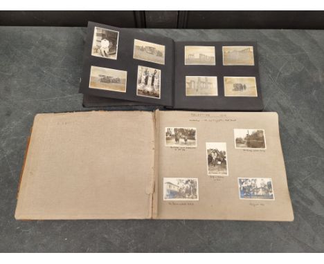 PHOTOGRAPH ALBUMS:&nbsp;two albums of b/w snapshot photographs depicting scenes around Palestine and Hejaz railway, 1918-20: 
