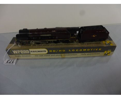 Boxed Wrenn OO gauge W2241 4-6-2 Duchess of Hamilton LMS black locomotive