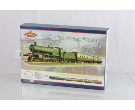 Boxed Bachmann OO gauge Cambrian Coast Express electric train set with Dunley Manor locomotive complete and excellent