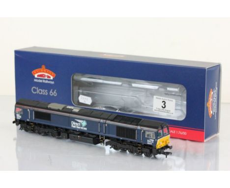 Boxed Bachmann OO gauge 32982 Class 66 Diesel 66434 DRS Plain blue compass engine