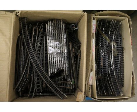 Large quantity of OO gauge model railway track to include straights, bends, curves and points with some boxed examples 