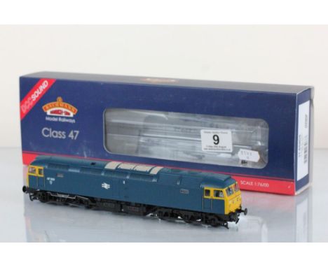 Boxed Bachmann OO gauge 31659DS Class 47 47001 BR Blue DCC Sound engine