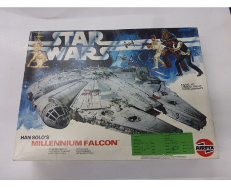 Star Wars Factory Prototype - Boxed Airfix Star Wars Han Solo's Millennium Falcon model kit, complete, bagged and with instru
