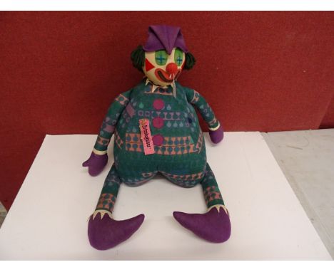 1963 Ostrobogulous "Aristo" clown with all labels attached, in very good condition and bright colours. Approx 12" wide by 18"