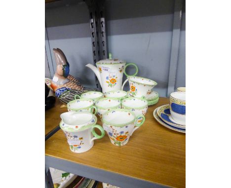SHELLEY 'ROSIE SPRAY' TEA SERVICE FOR SIX PERSONS 