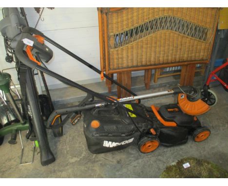Worx Cordless Rotary Lawn Mower and Strimmer