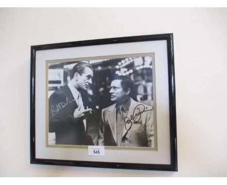An Autographed Black and White Framed Photo of Robert Di Niro and Joe Pesci from the 1995 Movie Casino, with Certificate of A