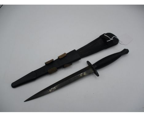 British Army Commando Dagger, The Cross Guard Stamped J. Nowill &amp; Sons Sheffield England, H in a Diamond and Military Arr