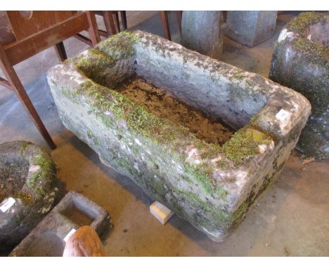 Large Stone Planter, 73x41cm, 29cm h