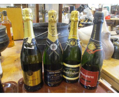 Four Bottles - Moet &amp; Chandon, Canard Duchene, Prosecco, Charles Lafitte Grande Cuvee