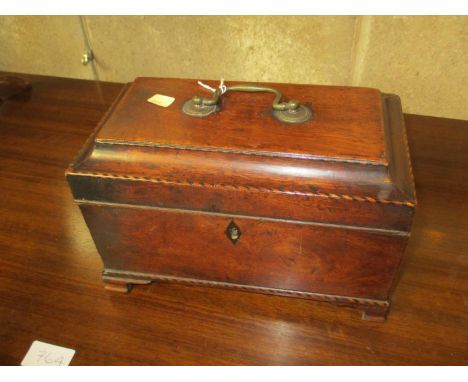 George III Inlaid Mahogany Tea Caddy
