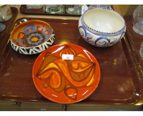 Poole Plate and 2 Bowls