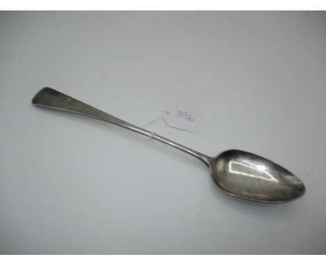 Silver Basting Spoon, hallmarks rubbed, 106g
