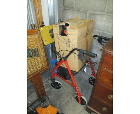Folding Work Bench, Eskdale Raker/Scarifier and Walking Aid