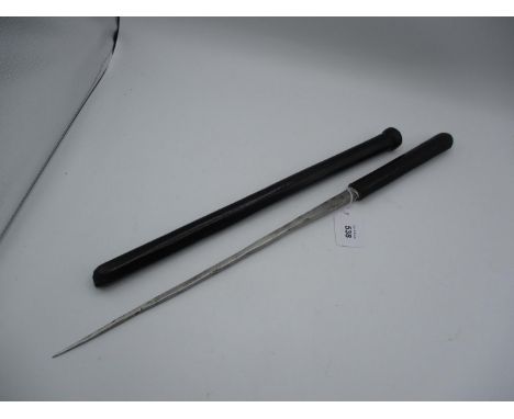 Leather Bound Swagger Stick Containing a Tapering Blade