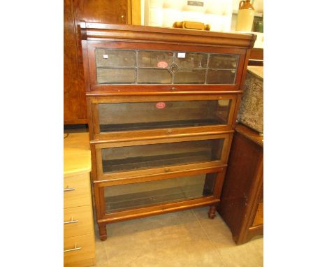 Early 20th Century Mahogany 4 Tier Sectional Bookcase by Peter Graham Hillhead Sectional Bookcases Glasgow, 86x24cm, 130cm h