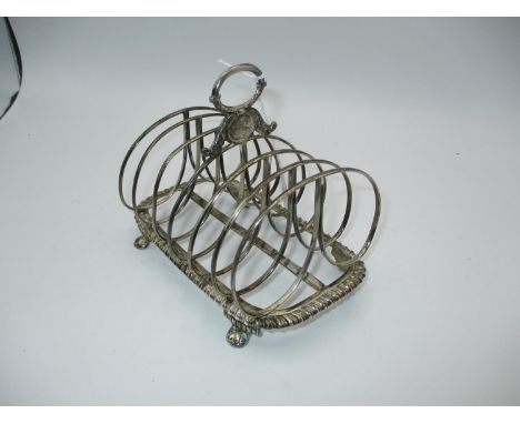 Silver 7 Bar Toast Rack, hallmarks obscured, 294g