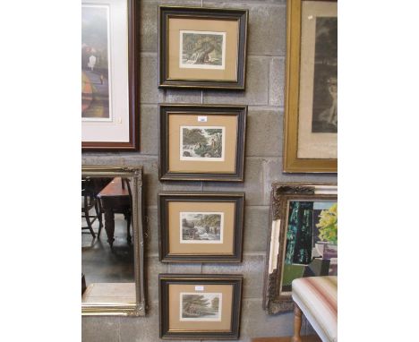 Set of 4 Fishing Engravings