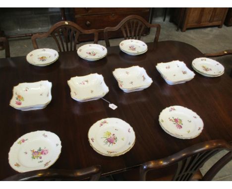 Royal Copenhagen 18 Piece Fruit Service, some chips