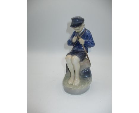 Royal Copenhagen Figure of a Boy Whittling, 18cm