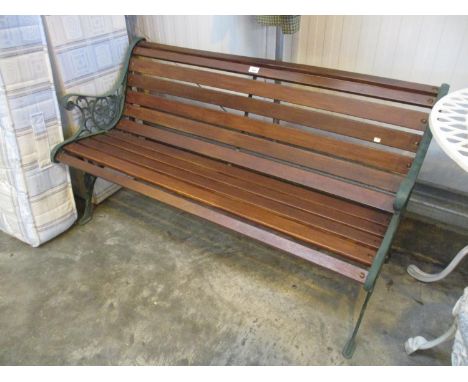 Metal End Garden Bench, 127cm