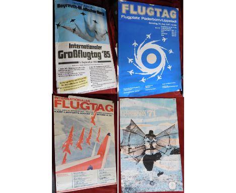 Poster-Aircraft Poster-Coloured-Bayreuth-Bindlacher-berg-Internationaler-Grobflugtag 85-September 1985 (Slightly torn) measur