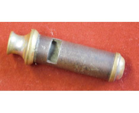 British WWII A.R.P. Whistle made J. Hudson, very worn and missing lanyard ring. 