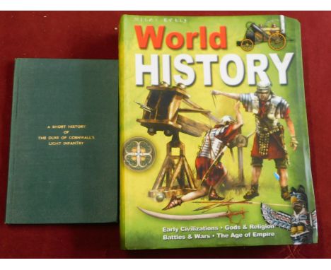 A Short History Of The Duke Of Cornwall's Light Infantry, hardcover book, spine and binding intact, foxing can been seen on i