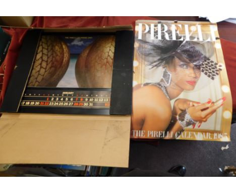 Calendars (2) Pirelli 1985 &amp; Pirelli on Plastic Frame 1984 very good condition