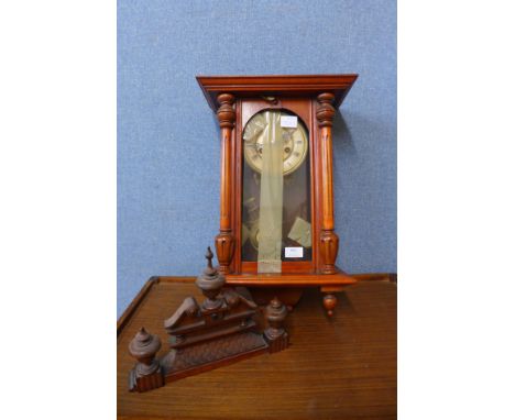 A beech Vienna wall clock 