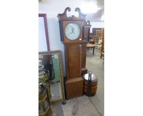 A George III oak 30-hour longcase clock, the painted dial signed Earp, Kegworth 