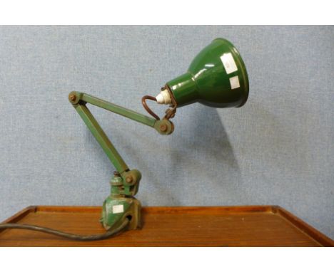 An industrial machinist's articulated lamp 