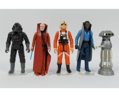 Star Wars - 5 x figures, Obi-Wan Kenobi GMFGI 1977, Tie Fighter Pilot LFL 1982, Lando Calrissian 1980 LFL, Luke Skywalker X W