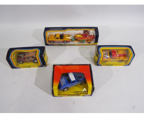 Corgi - 4 x boxed models including gift set Mazda B1600 Pickup, trailer and dinghy # GS28, Jeep CJ-5 Golden Eagle # 441, Mazd