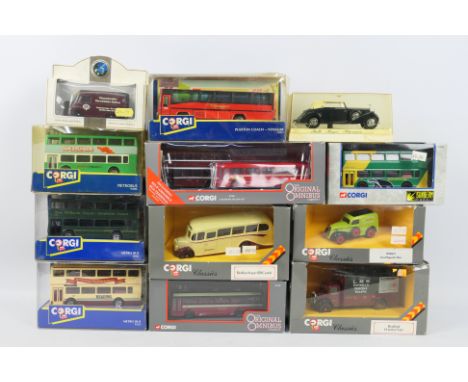 Corgi, Solido, Lledo - 12 x boxed die-cast model vehicles - Lot includes a #97120 Corgi 'LMS' Bedford O series Van. A #Q949/2