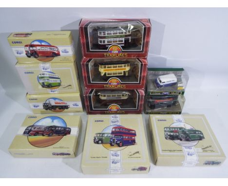 Corgi - 6 x boxed Corgi Classic Commercial vehicles, 2 x boxed Corgi Classic Models, 3 x Corgi tramlines - Lot includes a #D9