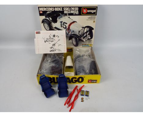 Bburago - Car Mate - A boxed 1931 Mercedes Benz Mille Miglia model kit # 7002 and a pair of Car Mate Recaro seats with Sabelt