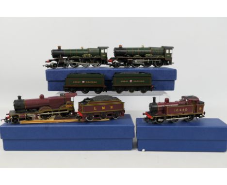 Hornby - Four OO gauge Hornby steam locomotives housed in three unassociated boxes. Lot consists of Hornby R759 Hall Class 4-