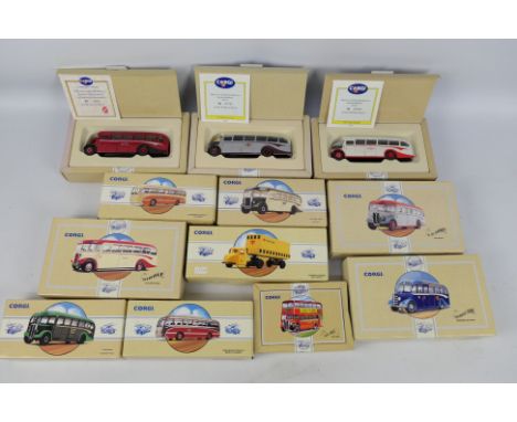 Corgi - 12 x limited edition boxed Corgi Classic Commercial vehicles - Lot includes a #97191 AEC Regal 'Rosslyn Motors' vehic
