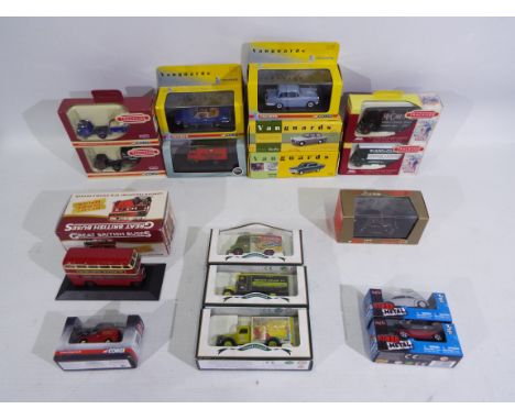 Vanguards - Lledo - Oxford Diecast - Lledo Trackside - Others - A boxed collection of 17 diecast model vehicles in several sc