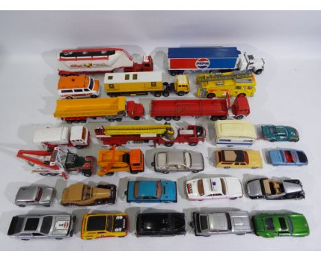 Corgi - Siku - Matchbox - Dinky - Majorette -  25 x unboxed vehicles including Audi Quattro rally car, Jaguar XJ12C Police ca